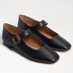 Sam Edelman Michaela Mary Jane Flat - Black Leather - Size 11